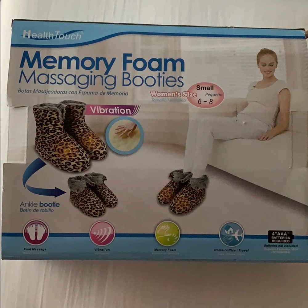 Memory Foam Massaging Booties Size SMALL